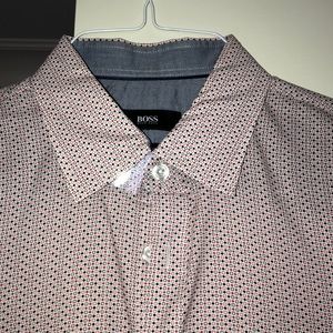 Hugo boss men’s short sleeve button down shirt